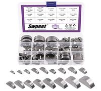 Swpeet Lot de 155 clés en bois de 17 tailles 2 mm 3 mm 4 mm 5 mm 6 mm 8 mm 10 mm 12 mm clés demi-lune demi-cercle pour fixations industrielles mécaniques