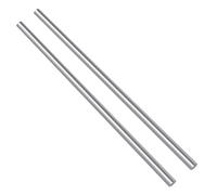 Swpeet Lot de 2 barres de tour rondes en acier inoxydable massif de 6.35 mm de diamètre et 356 mm, parfait pour divers axes, essieux miniatures, de bateau, de voitures (6.35 mm × 356 mm)