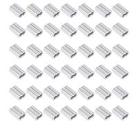 Swpeet Lot de 200 manchons à sertir en aluminium de 2 mm pour câble métallique et câble ou toute autre chose nécessitant un câble solide