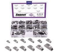 Swpeet Lot de 205 clés en demi-cercle de 12 tailles 3 mm, 4 mm, 5 mm, 6 mm, demi-lune pour fixations industrielles mécaniques