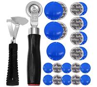 Swpeet Lot de 25 Outils de réparation de Pneu de 32 mm, 42 mm, 58 mm et Outil de réparation de Pneu et de Rouleau de Pneu avec grattoir à Doublure, kit de réparation