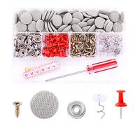 Swpeet Lot de 272 rivets de réparation pour ciel de toit de voiture avec goupilles rotatives et outil de montage pour tablier de lit, boutons pression de toit de voiture, support design pour toit de