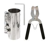 Swpeet Lot de 3 compresseurs de segment de piston en acier inoxydable de 15,2 cm et outil d'installation de piston réglable, pince de retrait avec clé assortie, parfait pour moteur de voiture