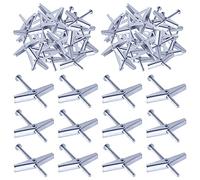 Swpeet Lot de 30 boulons à bascule et écrous papillon de haute qualité de 1/8" pour accrocher des objets lourds sur des cloisons sèches