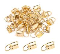 Swpeet Lot de 30 porte-clés en or rose de 2,5 cm, parfaits pour les bracelets de sac avec tissu/ruban/sangle/gaufré et autres travaux manuels - 25 mm