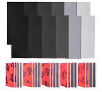 Swpeet Lot de 32 tampons de ponçage en éponge ultra fine 5 tailles # 240-5000 et 6 tailles de feuilles de papier abrasif humide et sec, bloc de sable en mousse souple, patins de ponçage flexibles