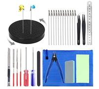 Swpeet Lot de 35 supports de peinture professionnels rotatifs à 360 degrés et outil de construction de modèle de base avec pince crocodile compatible avec aérographe