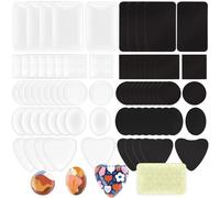 Swpeet Lot de 36 aimants de réfrigérateur en 5 formes, avec aimant en céramique et cabochons en verre transparent pour réfrigérateur DIY