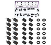 Swpeet Lot de 36 pièces M3 en caoutchouc pour contrôleur de vol anti-vibrations Vis fixes amortisseurs Rondelle Joints toriques Assortiment de matériel entretoises Support souple Vibration Amortisseur