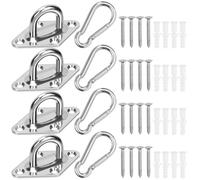 Swpeet Lot de 40 crochets à visser M5 en acier inoxydable de qualité supérieure - Avec crochets en forme de losange - Vis avec tube d'expansion en plastique - Crochets de plafond pour activités