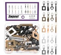 Swpeet Lot de 40 fermetures éclair de rechange pour valises, bottes, sacs à dos, vêtements, pantalons, sacs à main - 4 styles et 5 couleurs