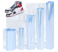 Swpeet Lot de 400 sacs thermorétractables en PVC transparent de 5 tailles 10 cm, 16 cm, 20 cm, 16,3 cm, assortiment de sacs rétractables perforés pour savon, bombes de bain, bocaux, sacs, emballages