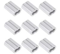 Swpeet Lot de 50 manchons à sertir en aluminium de 5 mm pour câble métallique et câble ou toute autre chose nécessitant un câble solide