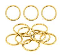 Swpeet Lot de 60 anneaux en métal doré résistant de 38 mm pour sacs, accessoires, porte-clés, ceintures et laisses de chien (or, 1,9 cm)