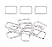 Swpeet Lot de 60 anneaux rectangulaires en métal robuste, Argenté., 5/4 Inch