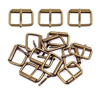 Swpeet Lot de 60 boucles en métal robustes de 32 mm en bronze multi-usage pour ceintures, accessoires, porte-clés, ceintures et laisse de chien (bronze, 1,6 cm)