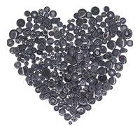 Swpeet Lot de 650 boutons en résine de tailles assorties à 2 et 4 trous, boutons ronds pour couture, loisirs créatifs, peinture manuelle pour enfants (noir)