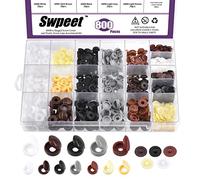 Swpeet Lot de 800 vis en plastique de 5/32", 1/5", 6/4", 8 couleurs, capuchons de vis à charnière et autocollants pour trous de vis autocollants, kit d'assortiment, rondelles, bouchons de fixation