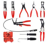 Swpeet Lot de pinces à collier de serrage avec pinces spéciales à colliers de serrage et câble Bowden, rouges