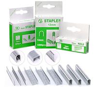 Swpeet Officemate Lot de 3 000 agrafes standard de qualité supérieure - 3 tailles y compris T, U et types de porte pour la plupart des pistolets agrafeuses standard