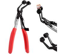 Swpeet Pince de Serrage à 45° à Mâchoire Pivotante Coudée pour Installation de Tuyaux de Radiateurs Bas, Anneaux ou Colliers de Serrage à Bande Plate