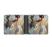 SWQNHTYC Violoniste Portefeuille pour Femmes Cuir Porte-Cartes Petit Porte-Monnaie pour Hommes