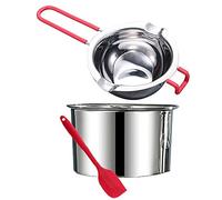 Swsdee Casserole en Acier Inoxydable pour Chocolat - Bol de Bain-Marie 400ml, Résistant à la Chaleur avec Poignée - Idéal pour Couverture, Beurre, Fromage, Caramel (2 Pièces)