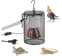 Swsdee Chauffante en Céramique pour Reptile avec Crochet Suspendu,Émetteur de Kit de Chaleur en Céramique de 100 Watts pour Amphibiens Reptiles Animaux Lézard Tortue (Prise UE)