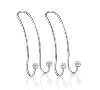 SWSMYZFF Crochet de Siège de Voiture, pour Toyota Handlander 7seats 2020-(with Or Without Ears on The Left) Utilisation Polyvalente Crochets Dossier de Siège,Silver