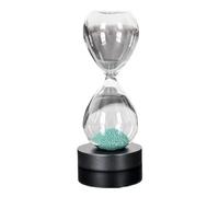 Swtgaah Sablier magnétique vert - Verre borosilicate - 12,5 cm - 100 g - Minuterie innovante pour le bureau, l'étude - Idées cadeaux