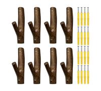 SWTHM Lot de 8 supports muraux en bois pour armes à feu - Porte-manteau horizontal multifonction - Charge maximale de 5 kg - Support mural pour tir à l'arc