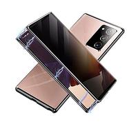 SWTKO Coque Anti Peeping pour Samsung Galaxy S23 Ultra Coque de Confidentialité Anti-Espion de Protection À 360 Degrés Pare-Chocs en Métal D'adsorption Magnétique Cover,Noir,for Samsung S22Plus