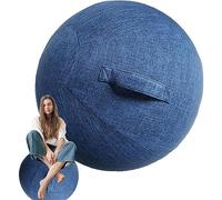 SWTKO Housse de Protection pour Chaises Ballon d'exercice Housse de Siège pour Ballon de Grossesse et Ballon D'équilibre pour Le Bureau et La Maison avec Poignée et Pompe,Bleu,75CM