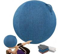 SWTKO Housse en Tissu Ballon d'exercice Housse de Protection pour Chaise Boule de Yoga Pilates Housse de Siège Ballon D'équilibre pour Bureau À Domicile avec Poignée,Bleu,55CM