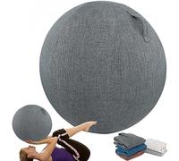 SWTKO Housse en Tissu Ballon d'exercice Housse de Protection pour Chaise Boule de Yoga Pilates Housse de Siège Ballon D'équilibre pour Bureau À Domicile avec Poignée,Dark Gray,55CM