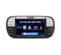 SWTNVIN Android 14 Autoradio pour FI-AT 500 (2007-2015) Autoradio sans Fil Carplay/Android Auto, Bluetooth Supporto GPS Navi DSP/WiFi/FM/RDS avec écran Tactile 7 Pouces (Noir 2+32G)