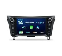 SWTNVIN Autoradio 4+64G Android 14 Écran Tactile IPS 9 Pouces pour Nissan X-Trail (T32) (2014-2018), Nissan Qashqa (2014-2018) avec Apple CarPlay Android Auto 4G Bluetooth GPS Navi WiFi AM/FM