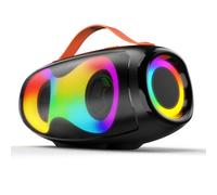 SWTOIPIG Enceinte Bluetooth sans Fil Portable avec lumière LED, stéréo True Wireless stéréo, AUX, Emplacement pour Carte Micro SD/TF, Lecture USB, lumière LED, égaliseur pour fêtes en Plein air