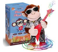 SWTOIPIG Jouet Peluche Singe électronique pour Enfants, Singe interactif Chantant, Dansant et Jouant de la Guitare, Cadeau d'anniversaire de Noël pour Les Enfants en Bas âge.