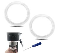 SWTYExt 2 Pièces Joint Silicone ID Ø47mm avec Crochet et Pic Compatible pour Delonghi Porte-Filtre Pièces Rechange Joints EC680/EC685/EC695/EC820/EC850/EC860 Groupe D'infusion Joint Tête D'infusion