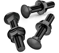 SWTYExt 25 Pièces Boulon M5x50mm Carrosse Boulons Acier Inoxydable 304 avec Ecrou M5 DIN 6923 pour Bâtiment Machines Industrielles Automobile Motos Décoration Maison