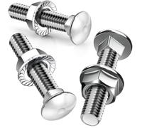 SWTYExt 25 Pièces Boulon M5X50mm Carrosse Boulons avec Ecrou M5 DIN 6923 pour Bâtiment Machines Industrielles Motos Automobile Décoration Maison