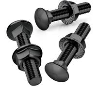 SWTYExt 25 Pièces Boulon M6x40mm Carrosse Boulons Acier Inoxydable 304 avec Ecrou M6 DIN 6923 pour Bâtiment Machines Industrielles Automobile Motos Décoration Maison