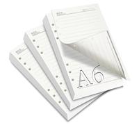 SWTYExt 3 Paquets 180 Feuille A6 Classeur A6 6 Anneaux Ligne Feuilles Mobiles Filofax A6 Recharges Agenda A6 pour Agendas et Planificateurs Feuille A6 Perforée pour Carnet Cahier de Voyage