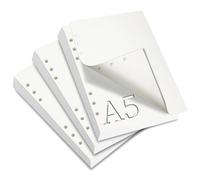 SWTYExt 3 Paquets A5 Classeur 6 Anneaux 180 Feuilles Vierges Recharge Agenda pour Planificateurs Perforée Carnet de Voyage
