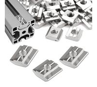 SWTYExt Lot de 30 rainures M8 Type B T Rail M8 Écrous coulissants | Écrous coulissants M8 - Série 3030 - En acier au carbone - Pour profil en aluminium, rail solaire, fente d'extrusion