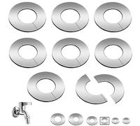 SWTYExt Lot de 8 rosaces pour tuyau de chauffage - 35 mm - En acier inoxydable - Pour tuyaux de chauffage - Couvercle de valve - Rosace pour lavabo et tuyaux