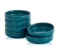 Swuut Bol à sauce soja en céramique, ensemble de 6 petites coupelles à tremper de 9 cm, petites coupelles pour trempettes pour accompagnements, sushi, ketchup, barbecue (Vert)