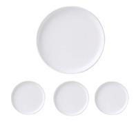 Swuut Lot de 4 petites assiettes à dessert en céramique mate de 15,2 cm - Passent au micro-ondes et au four - Pour collation, pain, dessert au beurre, tarte, gâteau, plats pour chat (15,2 cm, blanc)