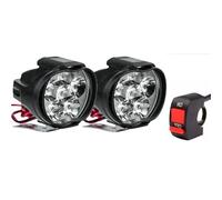 SWVYDC Motorcycle front light bar Phare avant auxiliaire blanc pour motos, éclairage de travail pour scooter, projecteur supplémentaire, feu antibrouillard Motorcycle off-road lights(3pcs set)